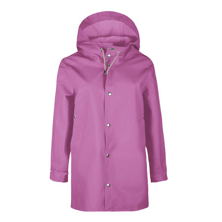 You can make your logo design more beautiful with this Front View Awesome Raincoat Mock In Purple Orchid Color.の写真素材