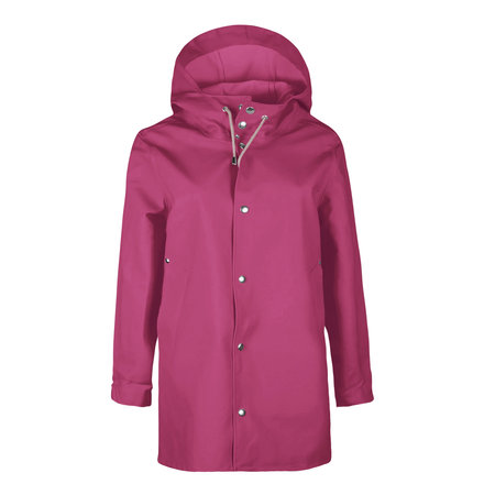 You can make your logo design more beautiful with this Front View Awesome Raincoat Mock In Savvy Red Color.の写真素材