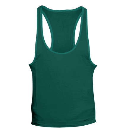 Visualize your designs with just a few clicks on this Front View Amazing Stringer Tank Top Mockup In Bear Grass Color.の写真素材