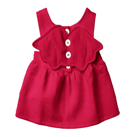 With this Back View Beauty Baby Dress Mockup In Red Bud Color, your design will look more realistic and adorable.の写真素材