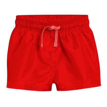 Visualize your designs with just a couple of clicks in this Impressive Baby Swimming Shorts Mockup In Red Lollipop Color.の写真素材