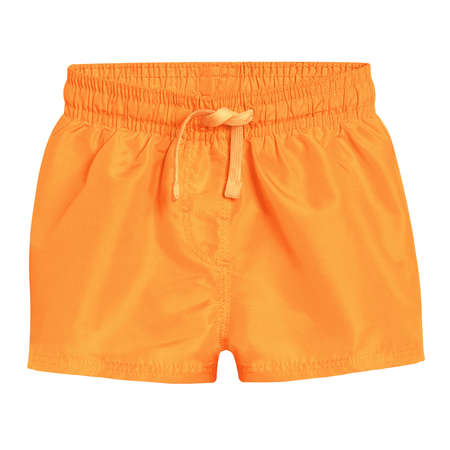 Visualize your designs with just a couple of clicks in this Impressive Baby Swimming Shorts Mockup In Iceland Poppy Color.の写真素材