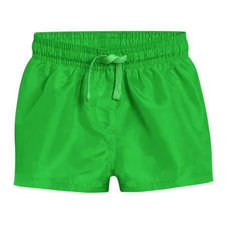 Visualize your designs with just a couple of clicks in this Impressive Baby Swimming Shorts Mockup In Classic Green Color.の写真素材
