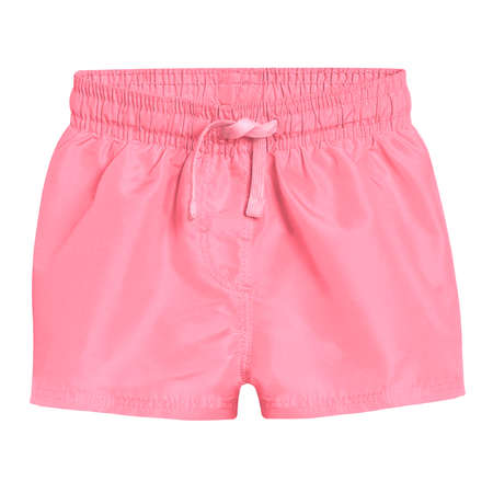 Visualize your designs with just a couple of clicks in this Impressive Baby Swimming Shorts Mockup In Candy Pink Color.の写真素材