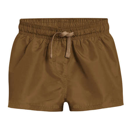 Visualize your designs with just a couple of clicks in this Impressive Baby Swimming Shorts Mockup In Bronze Brown Color.の写真素材