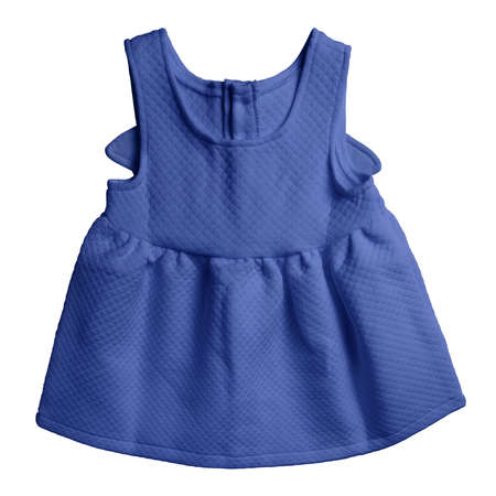 Visualize your designs with just a few clicks on this Front View Beauty Baby Dress Mockup In Deep Ultramarine Color.の写真素材