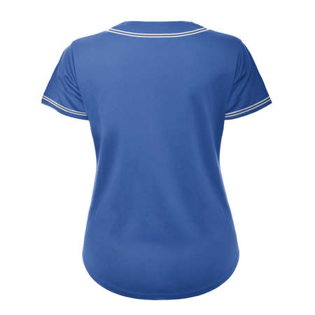 A high resolution Back View Awesome Womens Baseball Jersey Mockup In Nouvean Navy Color to help you present your design ideas beautifully.の写真素材