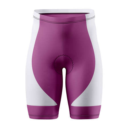 Use this Front View Fantastic Cycling Shorts Mockup In Royal Lilac Color, to get more wonderful design products.の写真素材