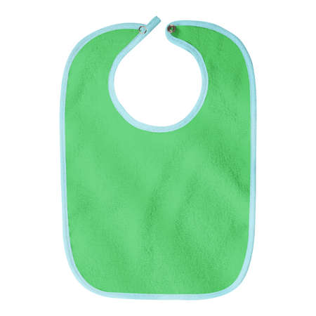 Instantly create beautiful images for your designs, with this Cute Baby Bibs Mockup In Classic Green Color.の写真素材