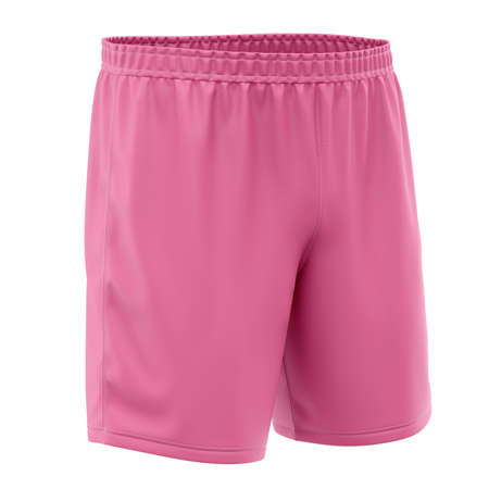 These Left Side View Popular Soccer Shorts Mockup In Pink Cosmos Color., will make your design pop and look amazingの写真素材