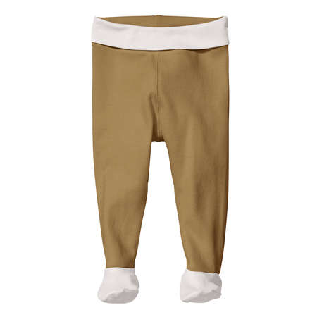 Jump straight into creating lovely pictures for your design, with this Sweet Baby Pants Mockup In Bronze Brown Color.の写真素材