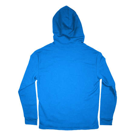 Add your graphic into this Back View Fantastic Pullover Hoodie Mockup In Brilliant Blue Color as well as you like, You can customize almost everything in this image.の写真素材