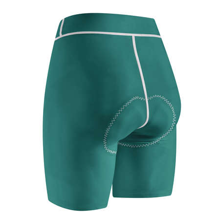 Instantly create beautiful images for your designs, with this Back View Realistic Shorts Mockup In Alpine Green Color.の写真素材