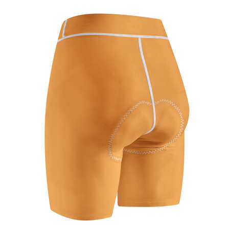 Instantly create beautiful images for your designs, with this Back View Realistic Shorts Mockup In Carrot Curl Color.の写真素材