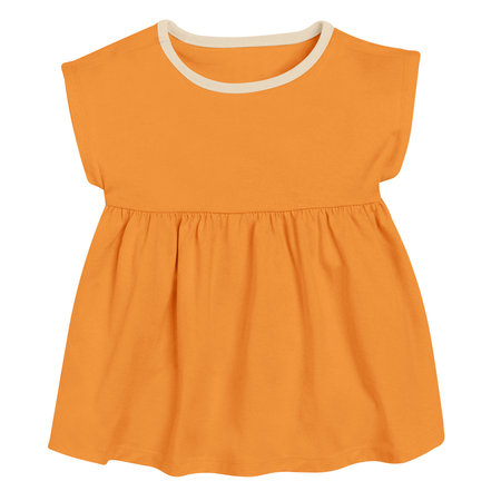 This Cute Baby Shortsleeve Dress Mockup In Iceland Poppy Color, is a simple blank template and prepared to use.の写真素材