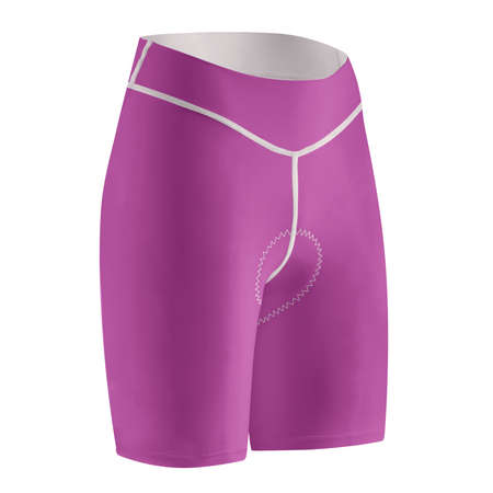 Just drop your artwork into this Front View Realistic Shorts Mockup In Radiant Orchid Color and start selling your design.の写真素材