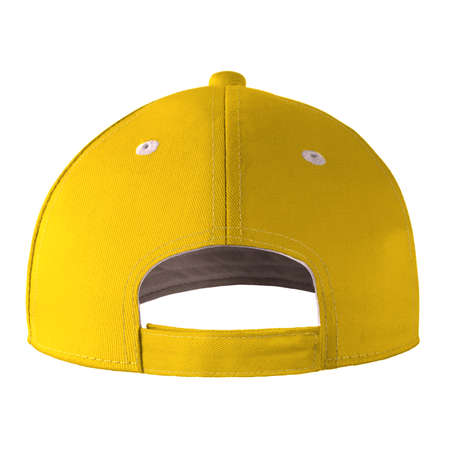 A Back View Stylish Sport Hat Mockup In Empire Yellow Color. To make your designs come alive, quickly and effortlessly.の写真素材