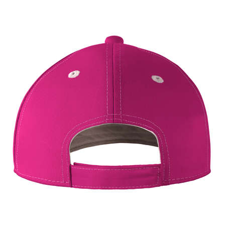 A Back View Stylish Sport Hat Mockup In Rose Violet Color. To make your designs come alive, quickly and effortlessly.の写真素材