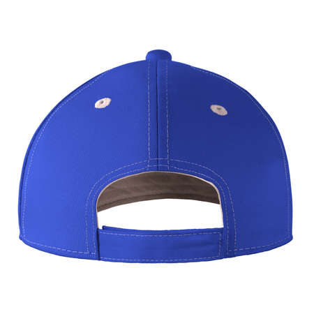 A Back View Stylish Sport Hat Mockup In Brilliant Blue Color. To make your designs come alive, quickly and effortlessly.の写真素材