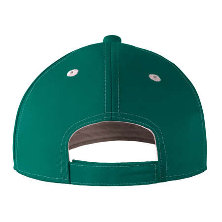 A Back View Stylish Sport Hat Mockup In Classic Green Color. To make your designs come alive, quickly and effortlessly.の写真素材