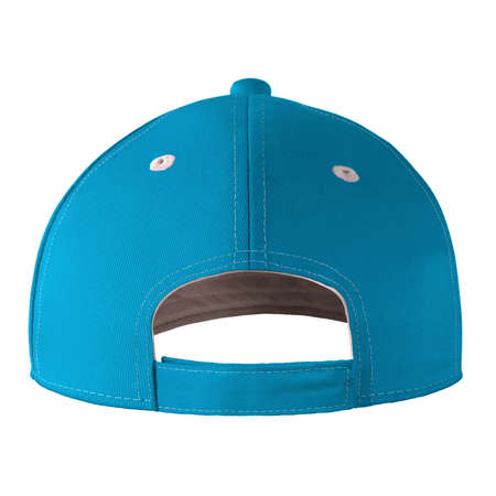 A Back View Stylish Sport Hat Mockup In Tanager Turquoise Color. To make your designs come alive, quickly and effortlessly.の写真素材