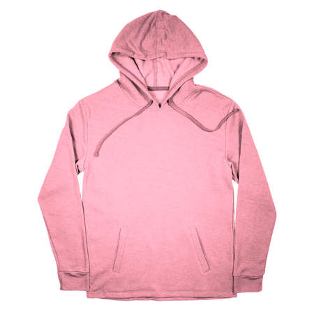 Give a professional touch to your design with this Front View Fantastic Pullover Hoodie Mockup In Candy Pink Color.の写真素材