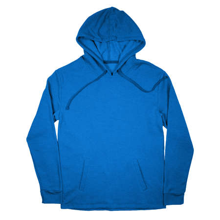 Give a professional touch to your design with this Front View Fantastic Pullover Hoodie Mockup In Brilliant Blue Color.の写真素材