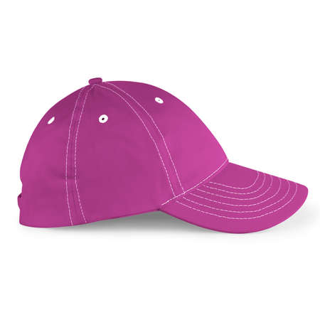 Get this Side View Stylish Sport Hat Mockup In Royal Lilac Color, to finish your design process, for even more beautiful resultsの写真素材