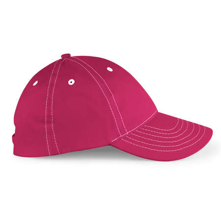 Get this Side View Stylish Sport Hat Mockup In Dark Sangria Color, to finish your design process, for even more beautiful resultsの写真素材