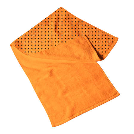 Get fashionable photos and never lost your beloved customer, with this Folded Small Gym Towel Mockup In Turmeric Powder Color.の写真素材