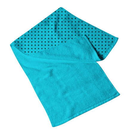 Get fashionable photos and never lost your beloved customer, with this Folded Small Gym Towel Mockup In Scuba Blue Color.の写真素材
