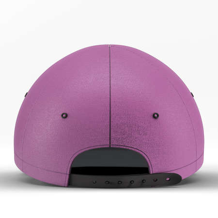 Make your design ideas faster and more beautiful with this Back View Sweet Baseball Cap Mockup In Radiant Orchid Color.の写真素材