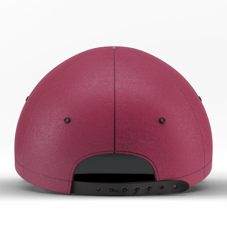 Make your design ideas faster and more beautiful with this Back View Sweet Baseball Cap Mockup In Red Bud Color.の写真素材