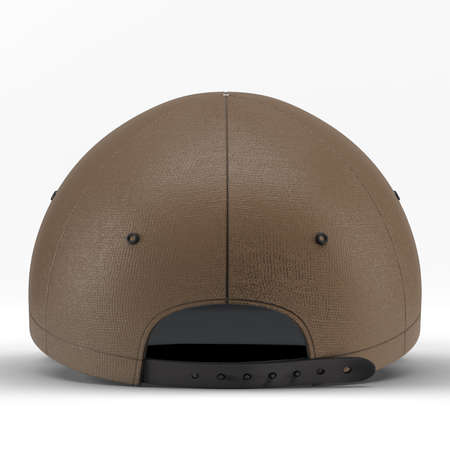 Make your design ideas faster and more beautiful with this Back View Sweet Baseball Cap Mockup In Sepia Brown Color.の写真素材