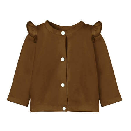 Save time and money with this Simple Baby Cardigan Mockup In Bronze Brown Color. It is super easy to use.の写真素材