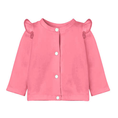 Save time and money with this Simple Baby Cardigan Mockup In Candy Pink Color. It is super easy to use.の写真素材