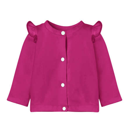 Save time and money with this Simple Baby Cardigan Mockup In Rose Violet Color. It is super easy to use.の写真素材