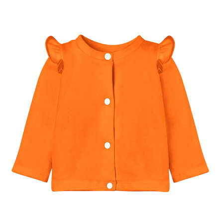 Save time and money with this Simple Baby Cardigan Mockup In Iceland Poppy Color. It is super easy to use.の写真素材