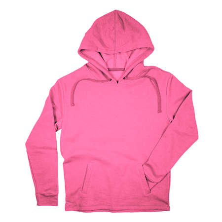 Promote your brand design across with this Popular Pullover Hoodie Mockup In Pink Cosmos Color.の写真素材