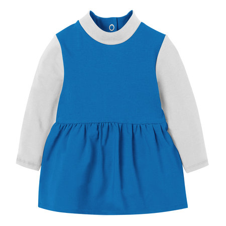 Give a boost to your designing activity by using this Sweet Baby Girl Dress Mockup In Brilliant Blue Color.の写真素材