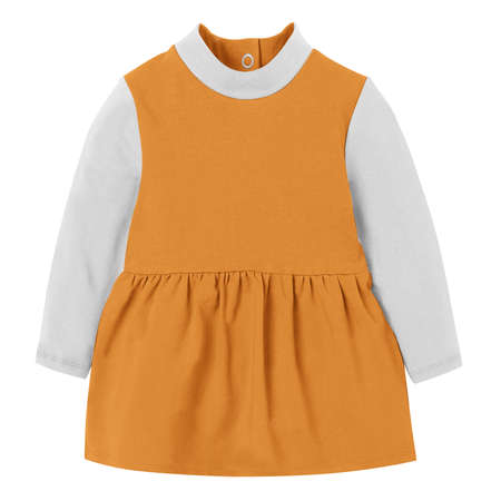 Give a boost to your designing activity by using this Sweet Baby Girl Dress Mockup In Iceland Poppy Color.の写真素材