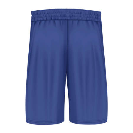 This Back View Classical  Basketball Shorts Mockup In Deep Ultramarine Color, is a professional mockup for placing your own designs.の写真素材