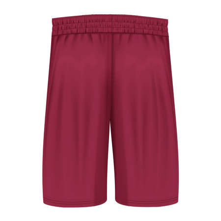 This Back View Classical  Basketball Shorts Mockup In Red Bud Color, is a professional mockup for placing your own designs.の写真素材