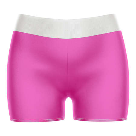 You can easily apply your incredible designs with this Awesome Girl Short Mockup In Shell Pink Color.の写真素材