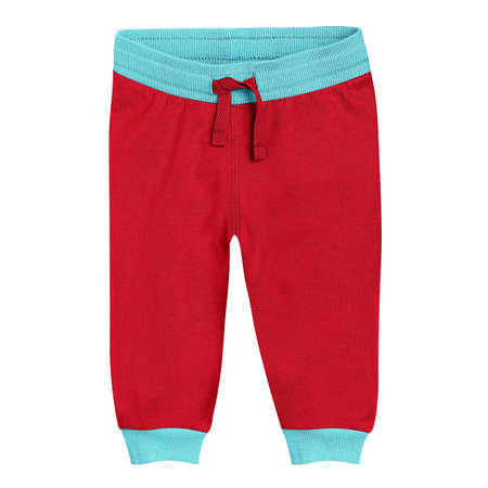 Make your design process quicker and more stunning with this Sweet Baby Cotton Pants Mockup In Red Lollipop Color.の写真素材