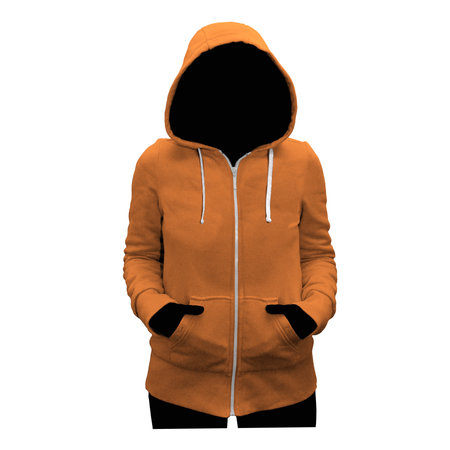 A high resolution Cute Female Hoodie Mockup In Leather Brown Color to help you present your cap designs beautifully.の写真素材