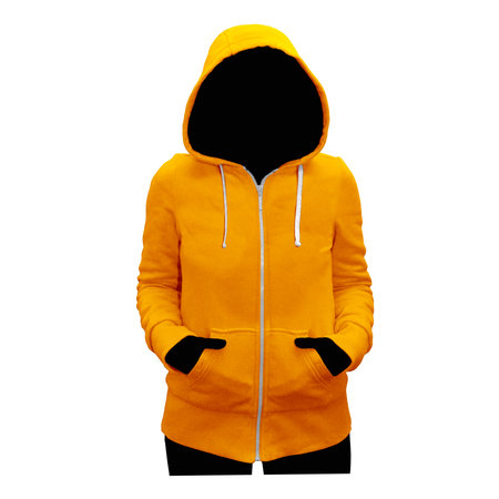 A high resolution Cute Female Hoodie Mockup In Gold Fusion Color to help you present your cap designs beautifully.の写真素材
