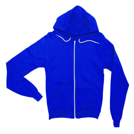 Showcase your designs like an expert graphic designer with this Awesome Zip Up Sweatshirt Mockup In Dazzling Blue Color. Customize everything you need.の写真素材