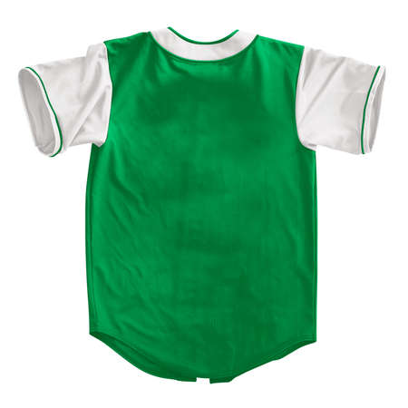 Add your amazing designs or  to this Back View Popular Baseball Jersey Mockup In Green Bee Color, and everything will be done.の写真素材