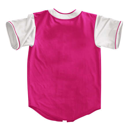 Add your amazing designs or to this Back View Popular Baseball Jersey Mockup In Beetroot Purple Color, and everything will be done.の写真素材